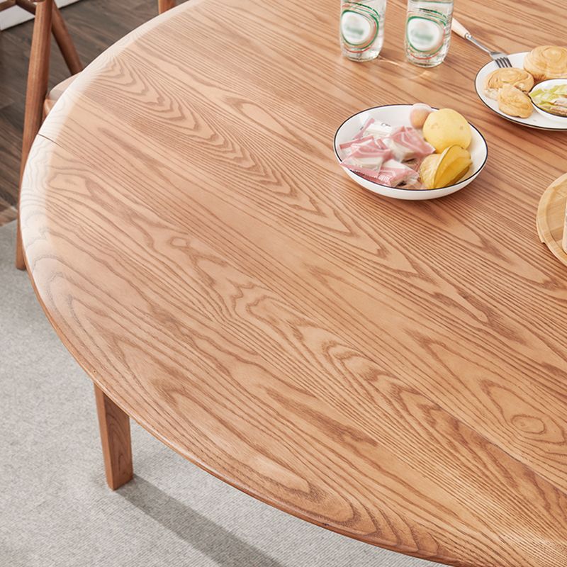 Moderne eetzaad massieve houten ronde vorm 4 poten Basis Uitbreidbare eettafel set