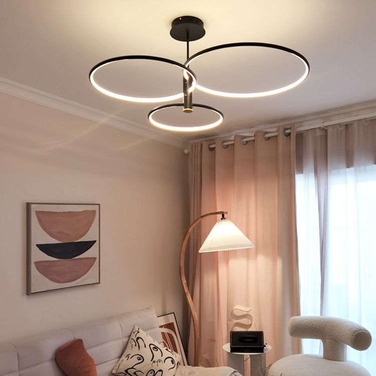 Lámpara de lámparas LED circular simple sala de estar de lámpara colgante