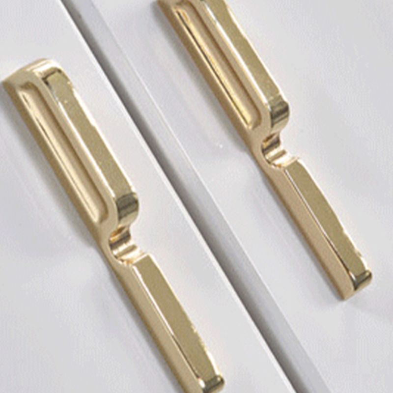 Glam Stone Chest 17.7" Wide Bedroom Chest in White with Drawers