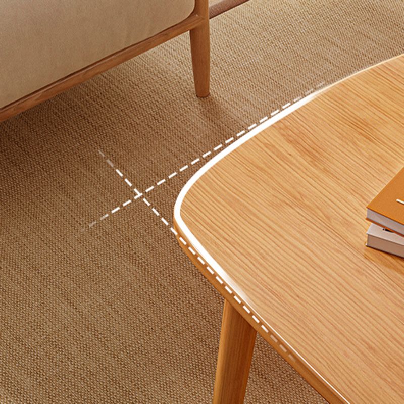 17"H Contemporary Coffee Table Solid Wood Single Cocktail Table