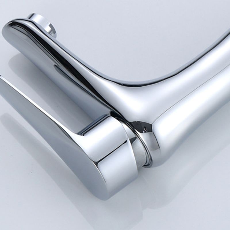Single Hole Lavatory Faucet Lever Handle 1 Hole Faucet for Bathroom
