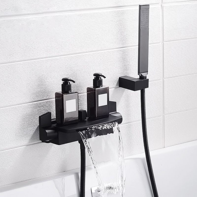 Wall Mounted Metal Tub Filler Low Arc Freestanding Bathtub Faucet