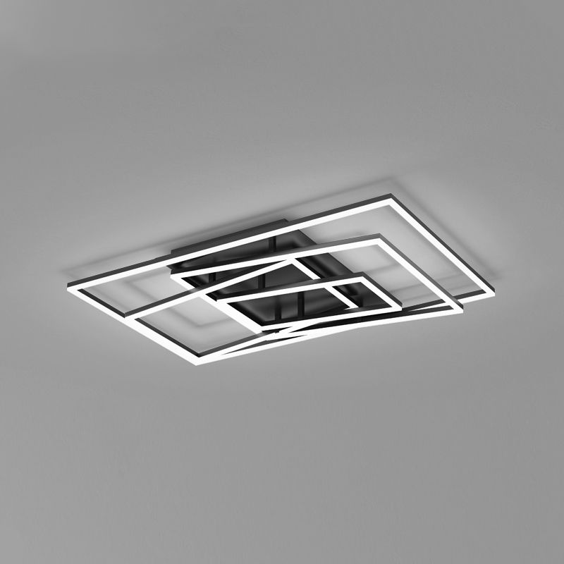 Lampada a filo contemporaneo geometrico 4 lampade a filo in metallo in metallo in nero