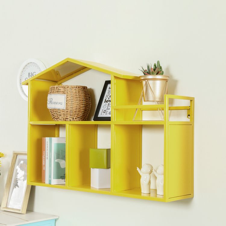 Libreria montata a parete di ferro scandinavo libreria orizzontale, 31,5 "l x 7,9" w x 21,7 "h