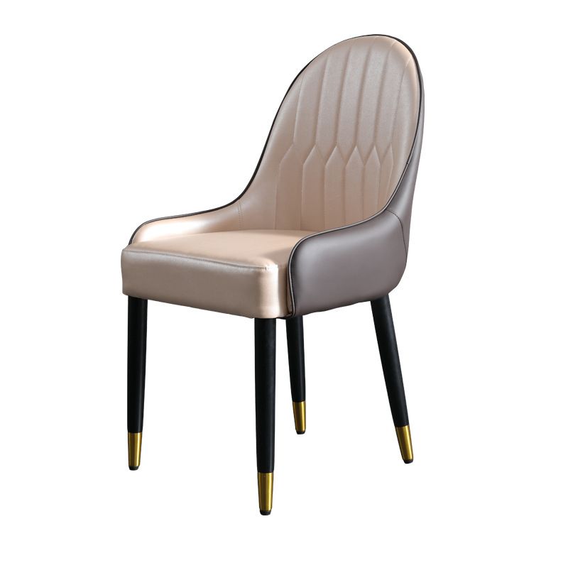 Scandinavian Indoor Arm Chair Upholstered Parsons Wood Dining Room Chair (Set of 2)