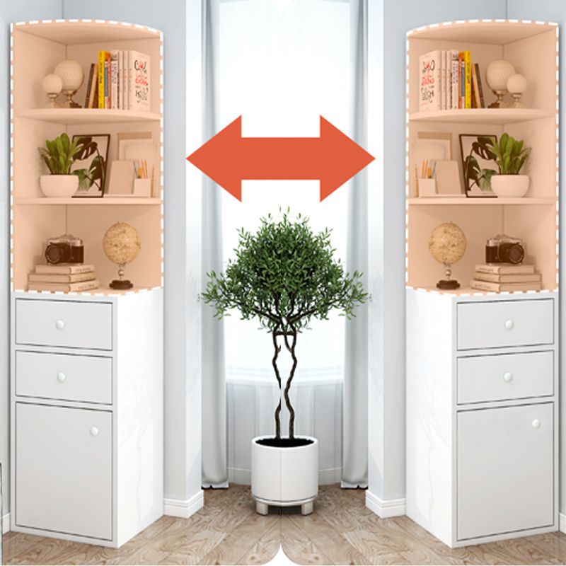 Contemporary 1 Door Accent Cabinet Corner Straight Legs Storage Cabinet