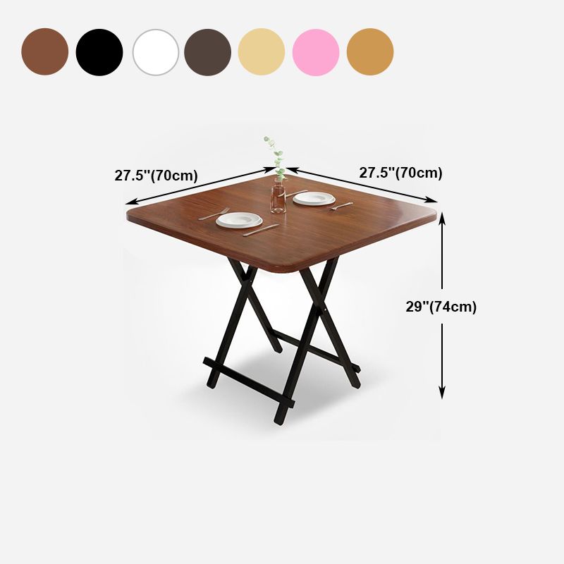 Industrieel uitbreidbare MDF -eettafel vierkante standaard eettafel voor keuken