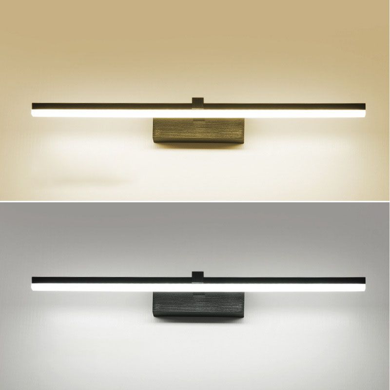 1-Head Linear Shade Wall Sconce Modern Simple Style Mirror Wall Lighting