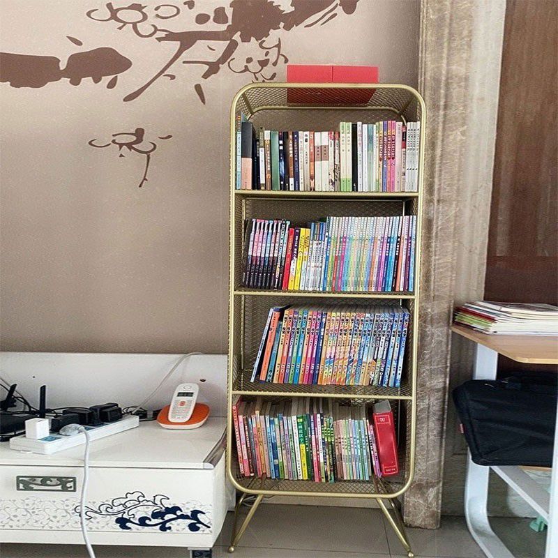 Glam Style Bookshelf Closed Back Bookcase for Home Office and Study Room