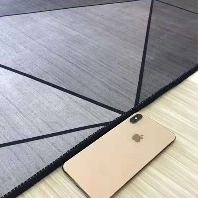 Simple Living Room Area Rug Geometric Lines Polyester Rug Anti-Slip Indoor Carpet