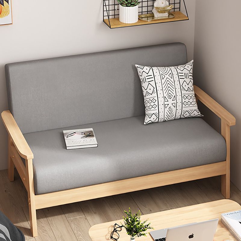 Quadratarm Stoff aus 2/3 Sitzsofa mit Holzbasis