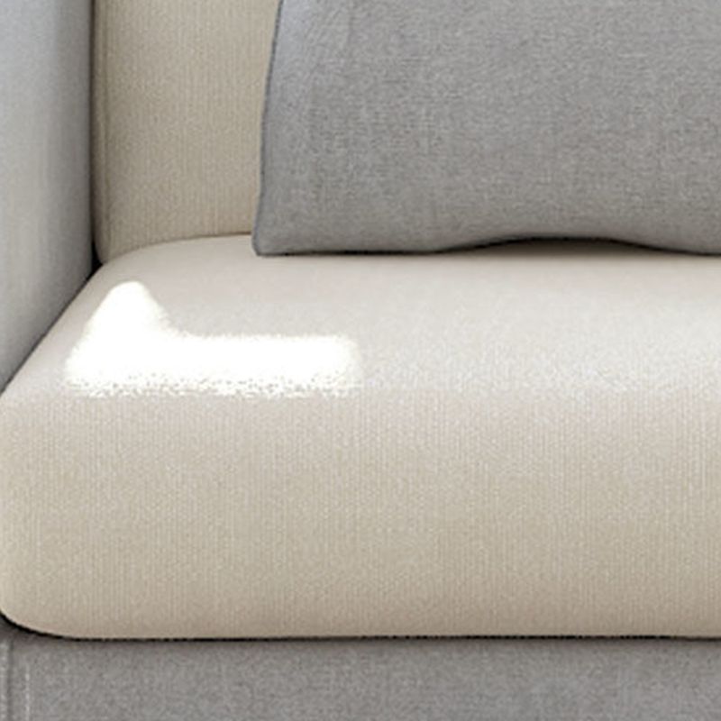 Modern Cushions Standard Square Arm Living Room Linen Stationary Sofa