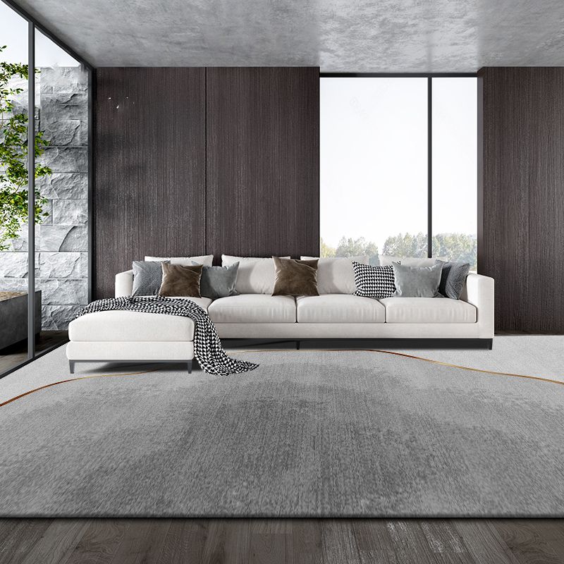 Grijs modern tapijtblending abstract grafisch vloerkleed wasbaar binnenvleed voor huisdecoratie
