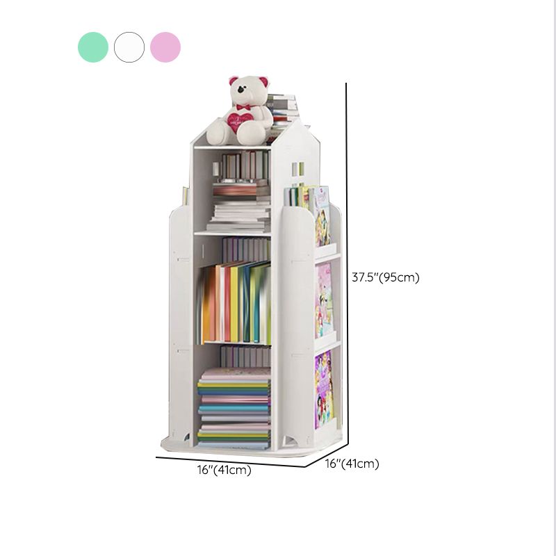 Engineered Wood Modern Bookcase Closed Back Standard Bookshelf