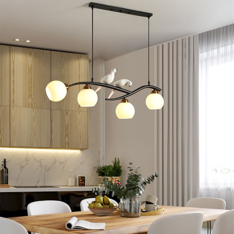Modern Style Geometric Pendant Lights Metal 4 Light Hanging Pendant Lights