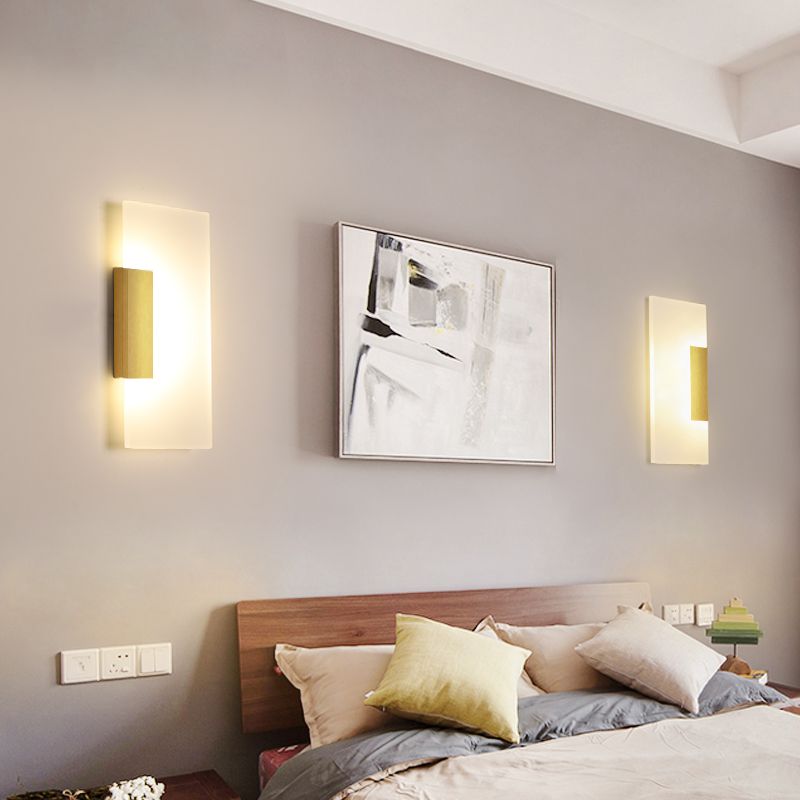 Geometry Shape Metal Wall Light Modern Style 1 Light Wall Mount Lamp