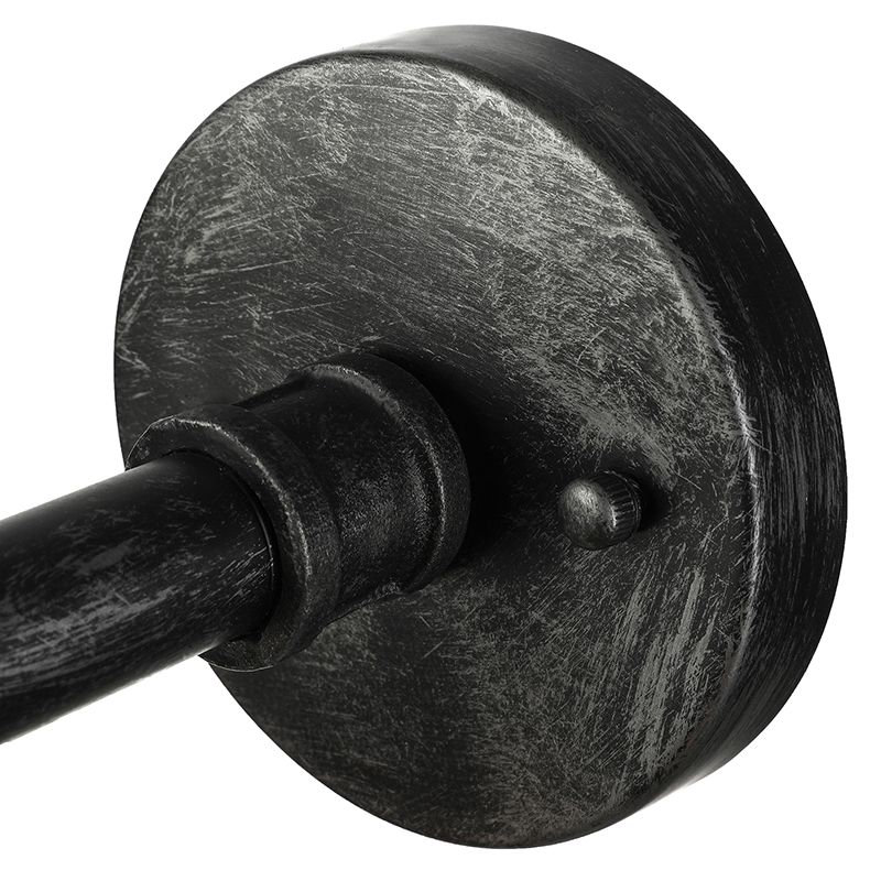 4 Lichter Steampunk -Leuchte -Leuchte mit Drahtschutz Retro -Stil gealtert Silber Metallic Leuchtenbeleuchtung