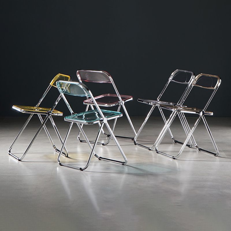 Chaise de salle à manger sans bras en plastique industriel, chaise latérale de salle à manger à dossier ouvert pour restaurant