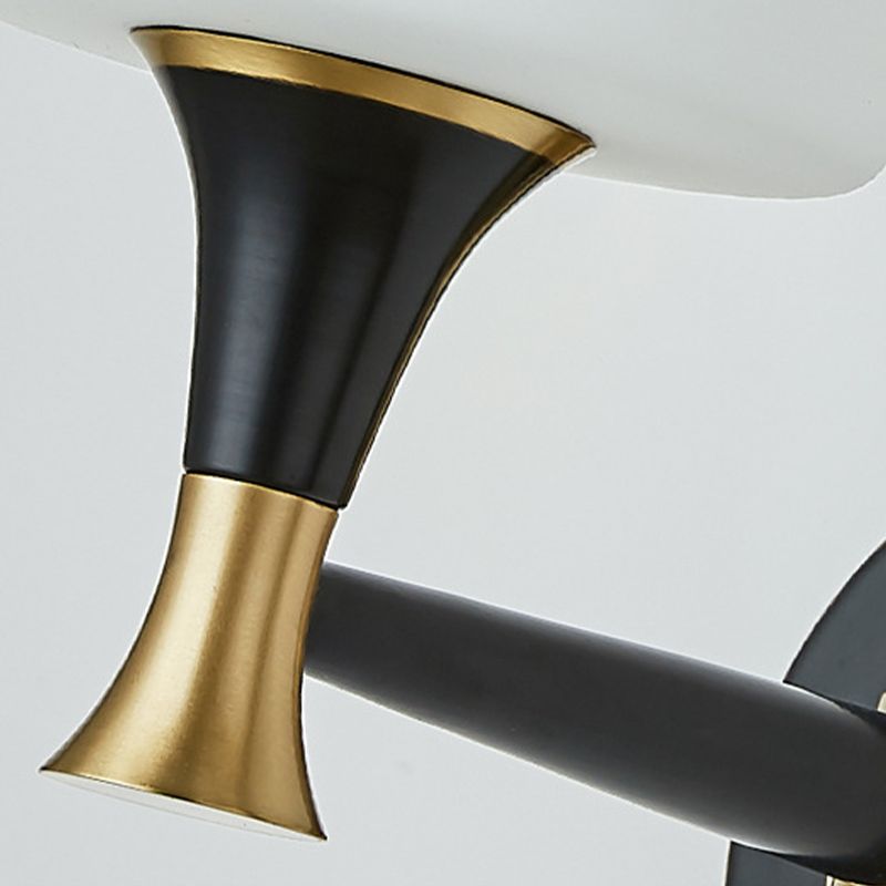 Éclairage mural de chambre conique Verre givrée rétro Grosse