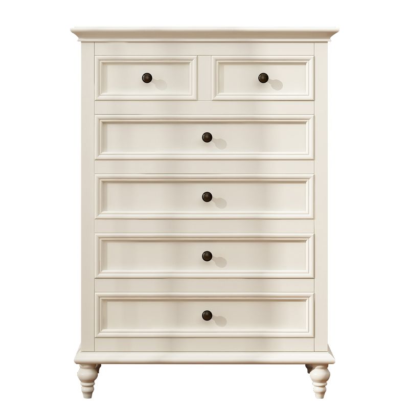 Scandinavian White Wooden Storage Chest Drawers Included for Home