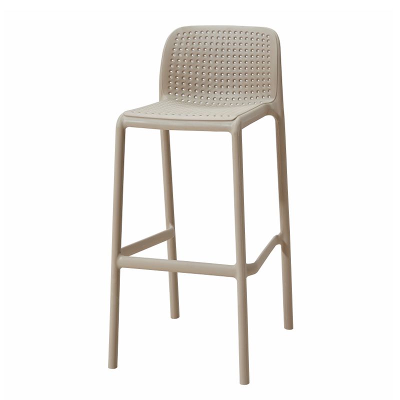 Sgabello da bar in plastica moderno sgabello da banco posteriore senza braccio con sedile di plastica e pedale
