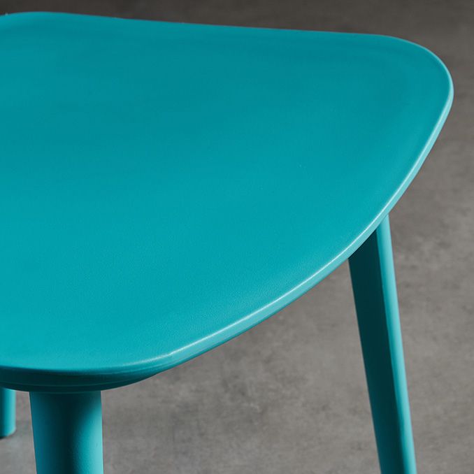 Chaises de salle à manger scandinaves sans accoudoirs Chaises d'appoint en plastique (Ensemble de 4)