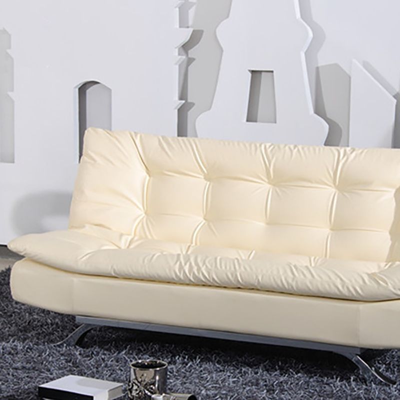 Armless Sofa Chaise Square Seating Settee for Living Room Bonus Room