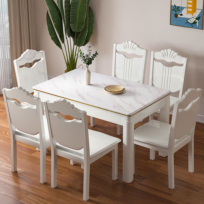 Modern Fixed Dining¬†Room¬†Table¬†Set Marble Top Dining Room Furniture for Restaurant