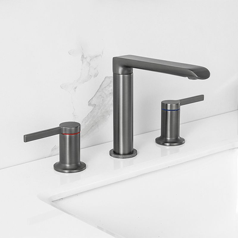 Modern Deck Mounted Copper Roman Tub Faucet Low Arc Roman Tub Faucet Set