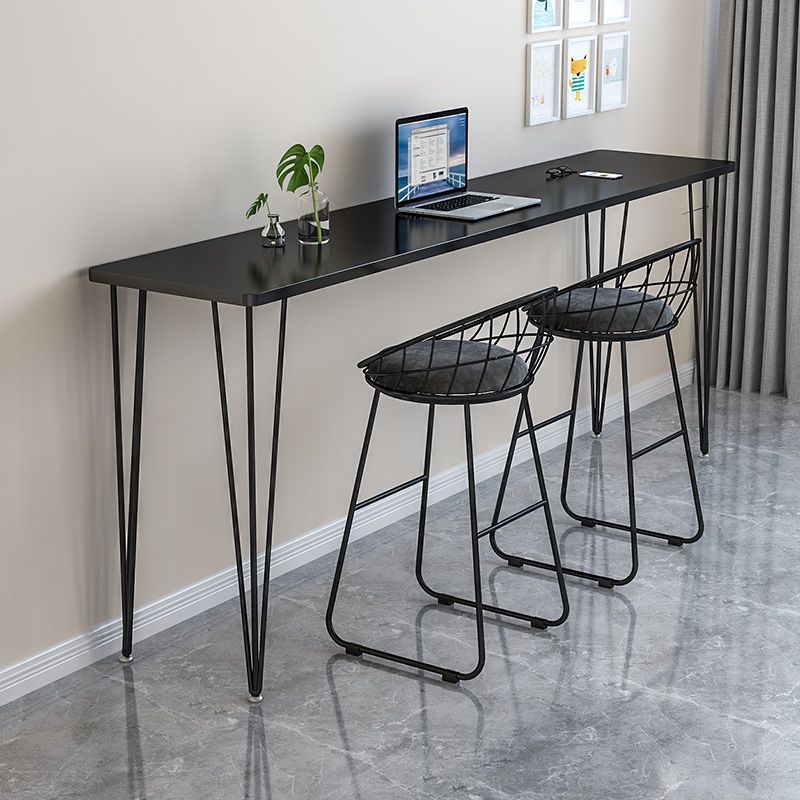 Rectangle Artificial Wood Dining Table Counter Height Table with 4 Legs