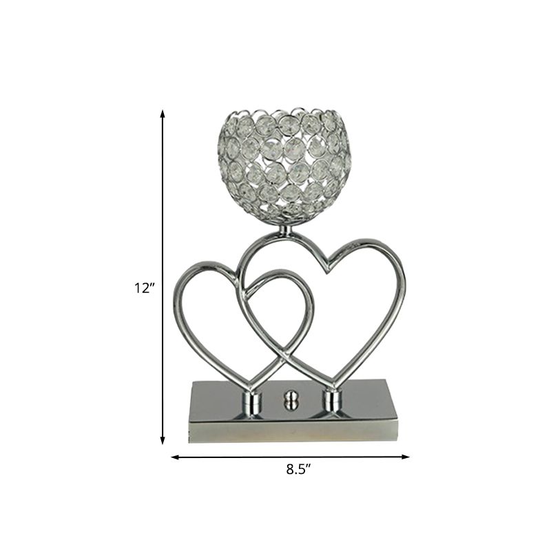 Lámpara de mesa LED de lámpara de mesa moderna y de mesa de domo para la sala de estudio en Chrome