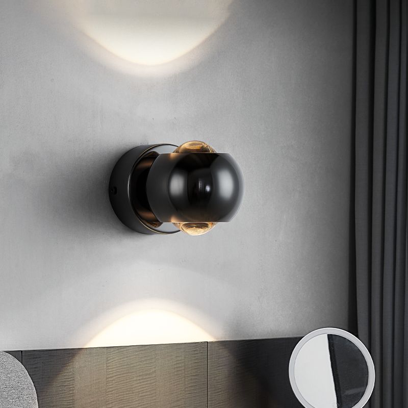 Modernism Wall Sconce Spherical Sconce Lighting with Metal for Bedroom
