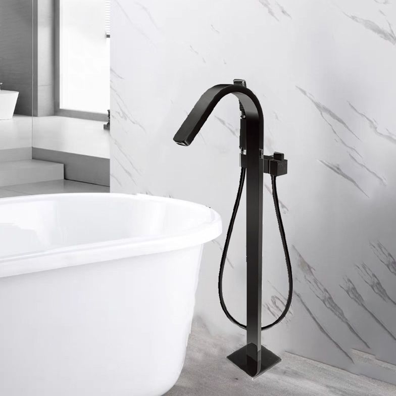 Modern Free Standing Tub Filler Faucet Copper Freestanding Tub Filler Trim