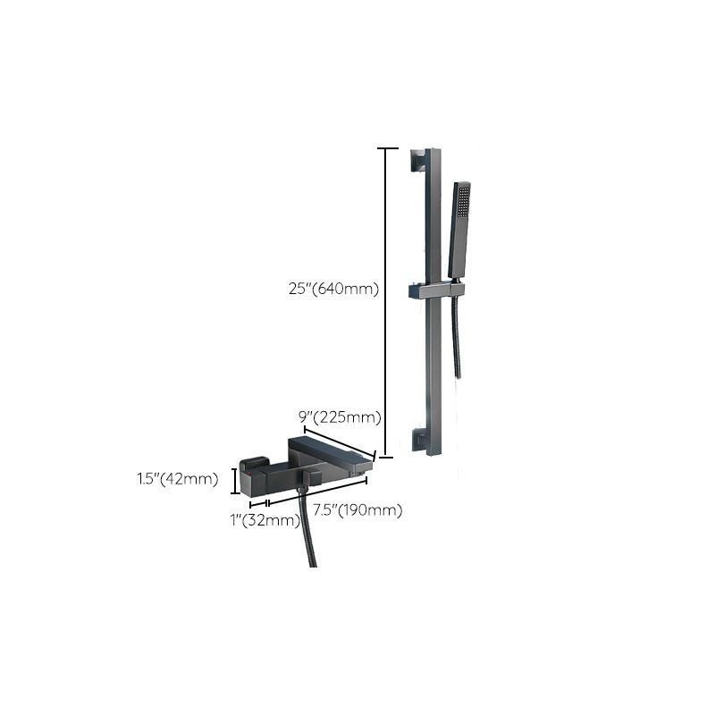 Wall Mounted MetalTub Filler Double Handles Wall Mounted Faucet