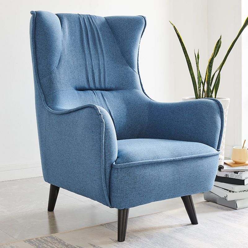 Mid-century Linen Blend Accent Armchair Arms Included Arm Chair
