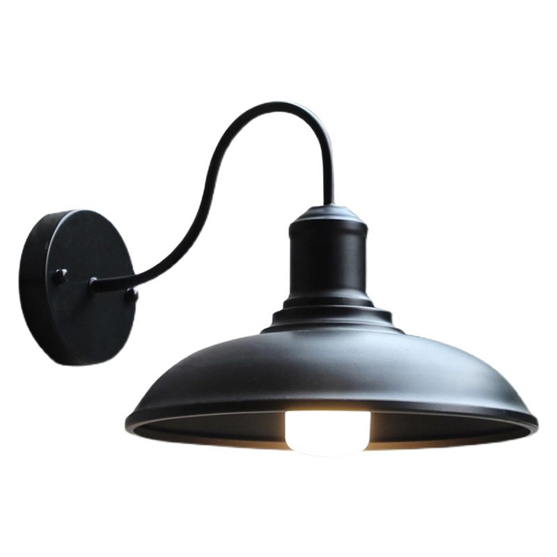 Gooseneck Metal Wall Sconce Lighting Industrial Outdoor Wall Mounted Light Fixture