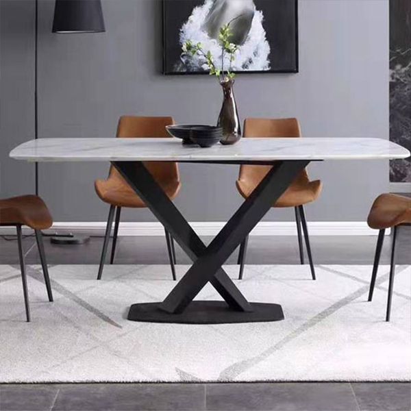 Faux Leather and Metal Side Chair Set Upholstered Side Dining Chairs