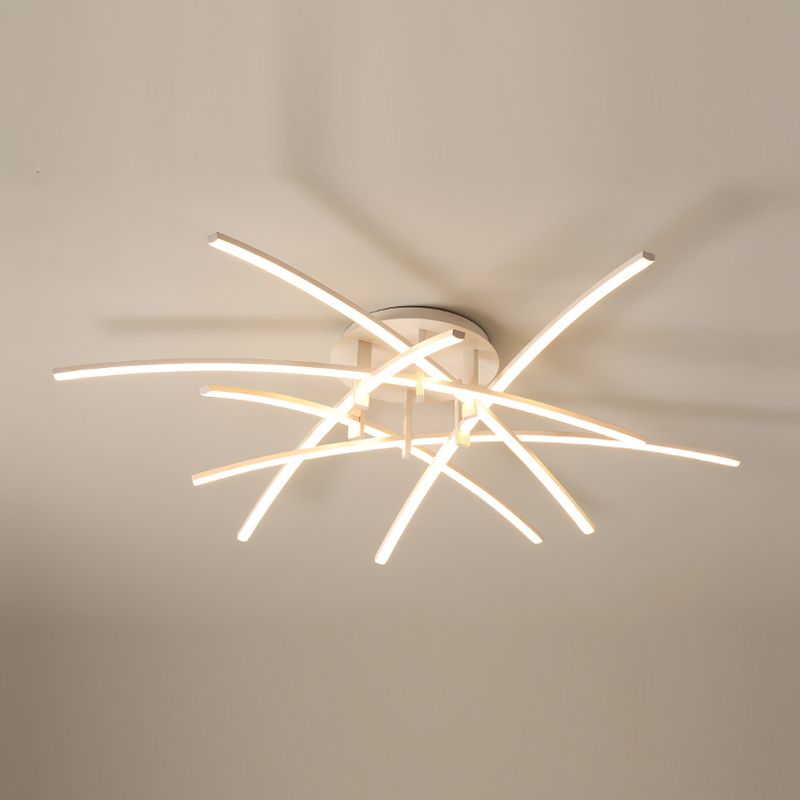 Style moderne linéaire plafonnier métal métal plafond multi-tête plafond pour restaurant