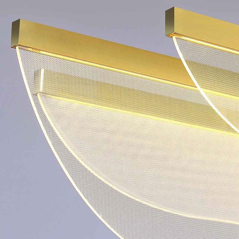 Modern Lighting Chandelier Island Lighting Fixtures Metal 3 Light Island Lights in Gold