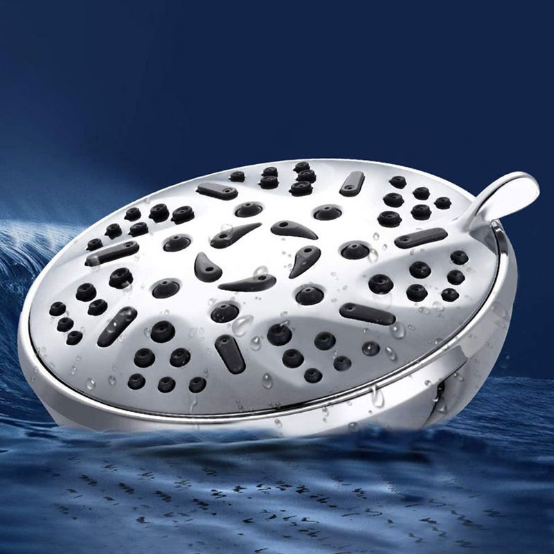 Round Fixed Shower Head Adjustable Spray Pattern Wall-Mount Showerhead