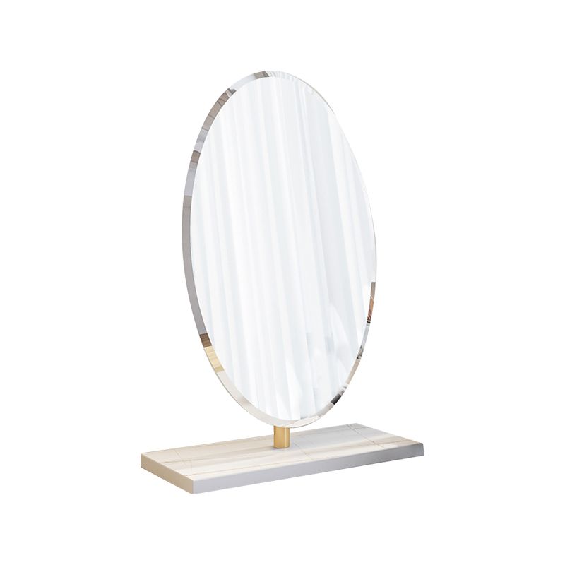 2 Drawers Clear Acrylic Makeup Table Contemporary 17.72" D Vanity Set with Stool & Mirror