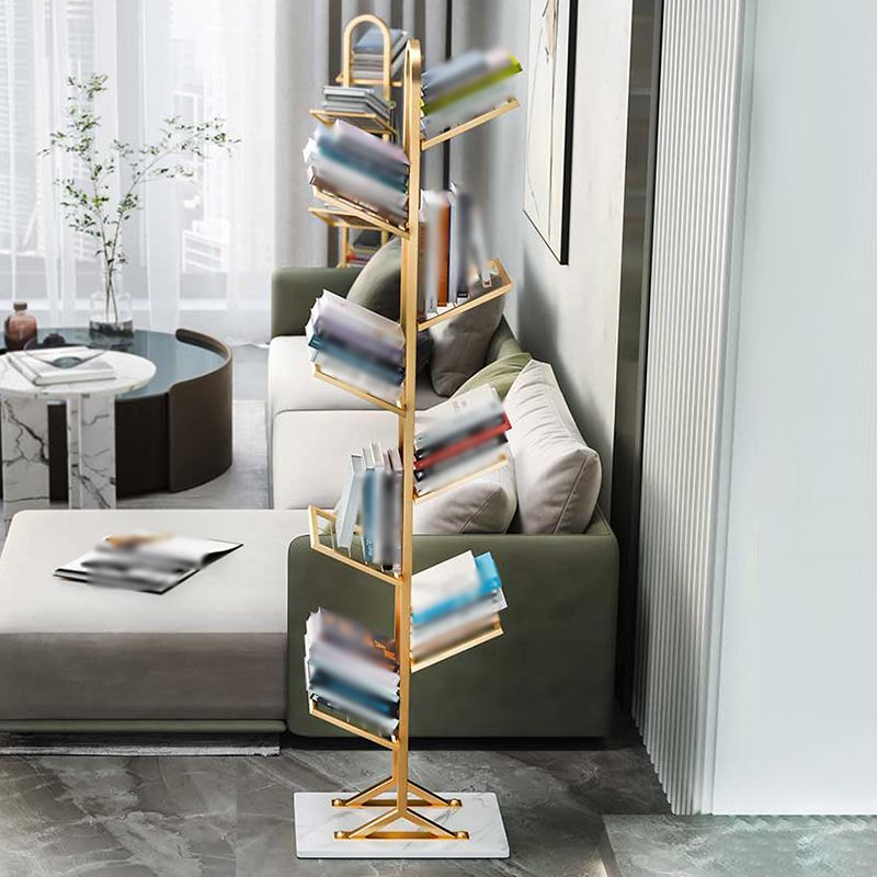 Modern Style Metal Bookshelf Etagere Shelf Bookcase for Home