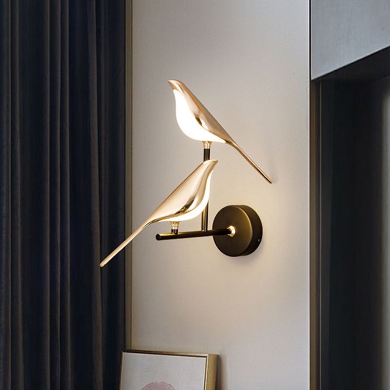 Bird Shape Wall Mount Lamp Modern Style LED with Acrylic Shade for Living Room