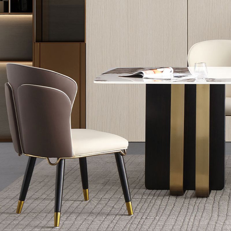 Designer Style Rectangle Dining Set 1/2/5/7 Pieces Sintered Stone Top Dinette Table Set