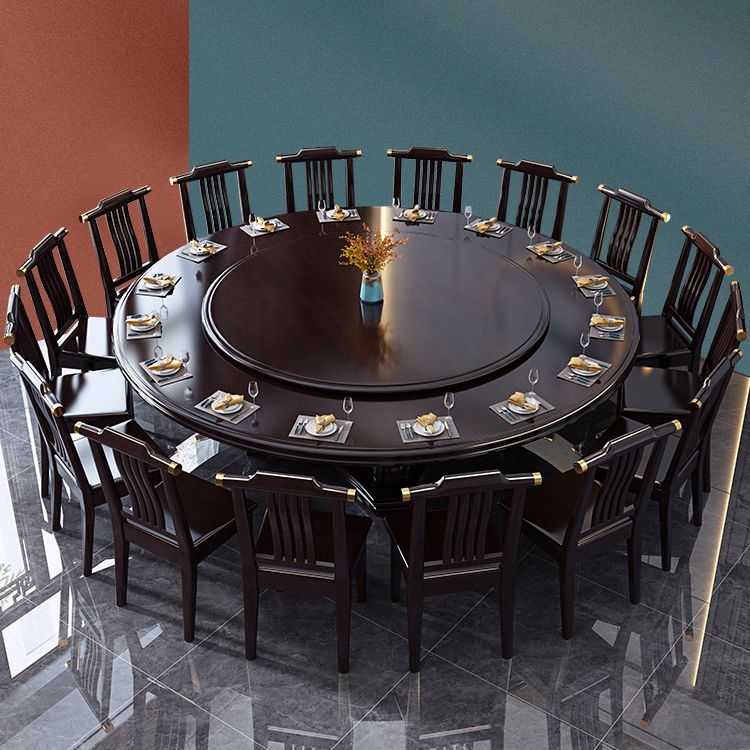Solid Wood Dining Table Traditional Round Dinner Table for Dining Room