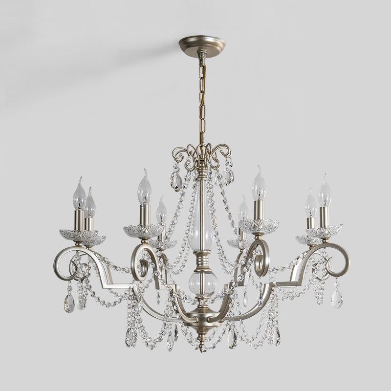 Crystal Vintage  Pendant Lighting Fixtures Silver Sputnik Hanging Lights