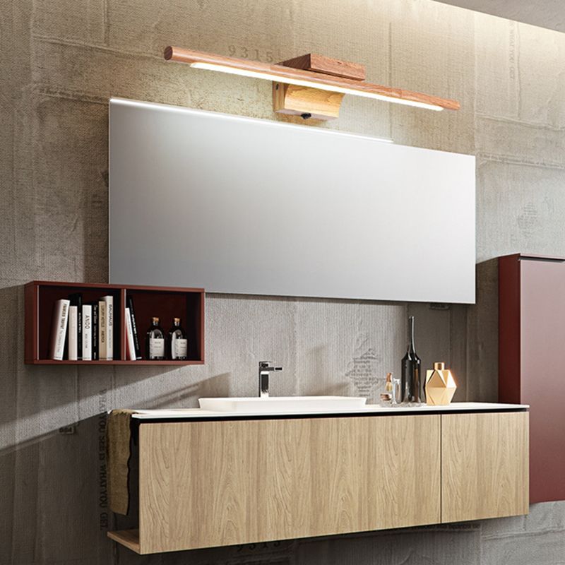 Dressing Table Decoration Vanity Wall Light Wooden LED Vanity Light Bar for Bathroom