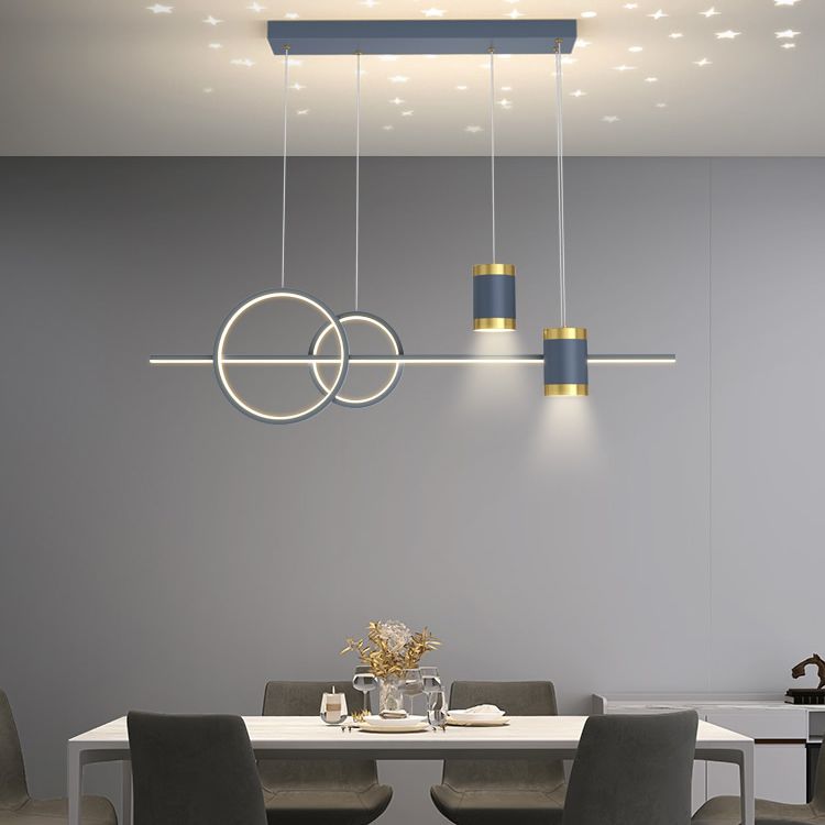 Modern Metal Island Light Geométrico Multi Light LED PRIGHT para dormitorio
