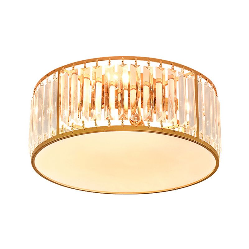 Colonial Style Geometric Flush Mount Light Crystal 1-Light Flush Ceiling Lights