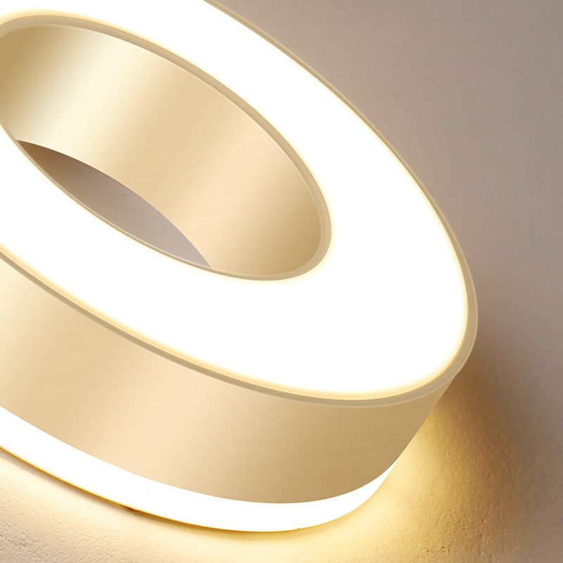 Geometry Shape LED Ceiling Lamp Modern Iron 2 Lights Flush Mount for Bedroom